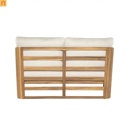Outdoor Loveseat Set Acacia Wood Coffee Table