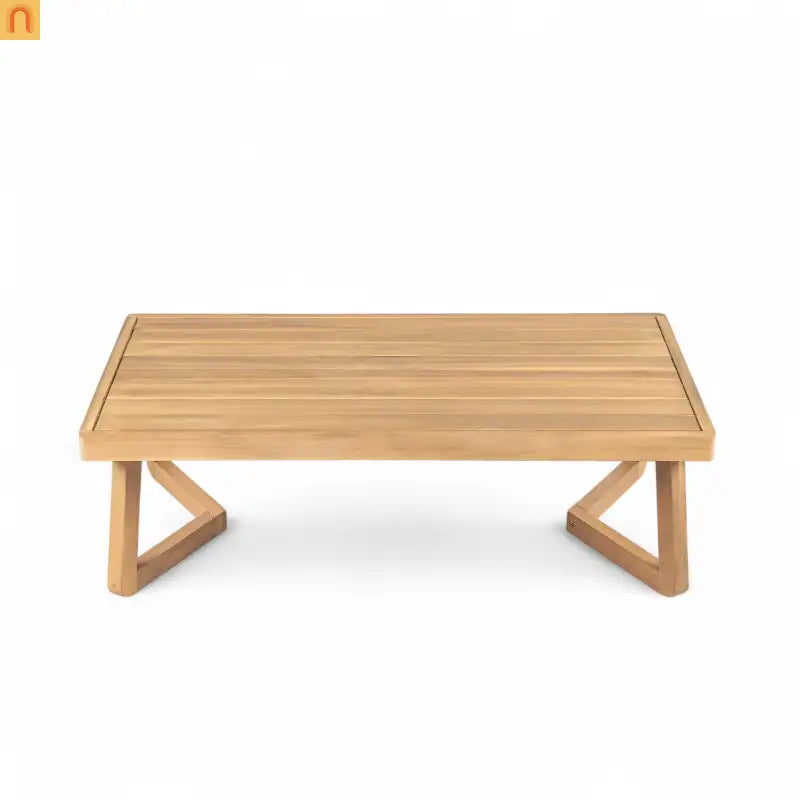 Outdoor Loveseat Set Acacia Wood Coffee Table