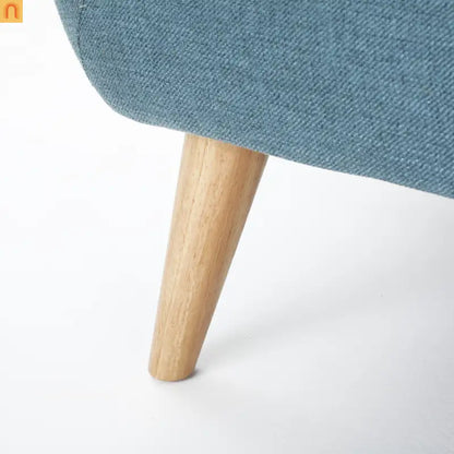Loveseat Mid Century Modern Tufted Fabric Blue 67.25in