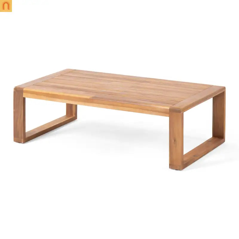 Outdoor Loveseat Set Acacia Wood Gray Adirondack