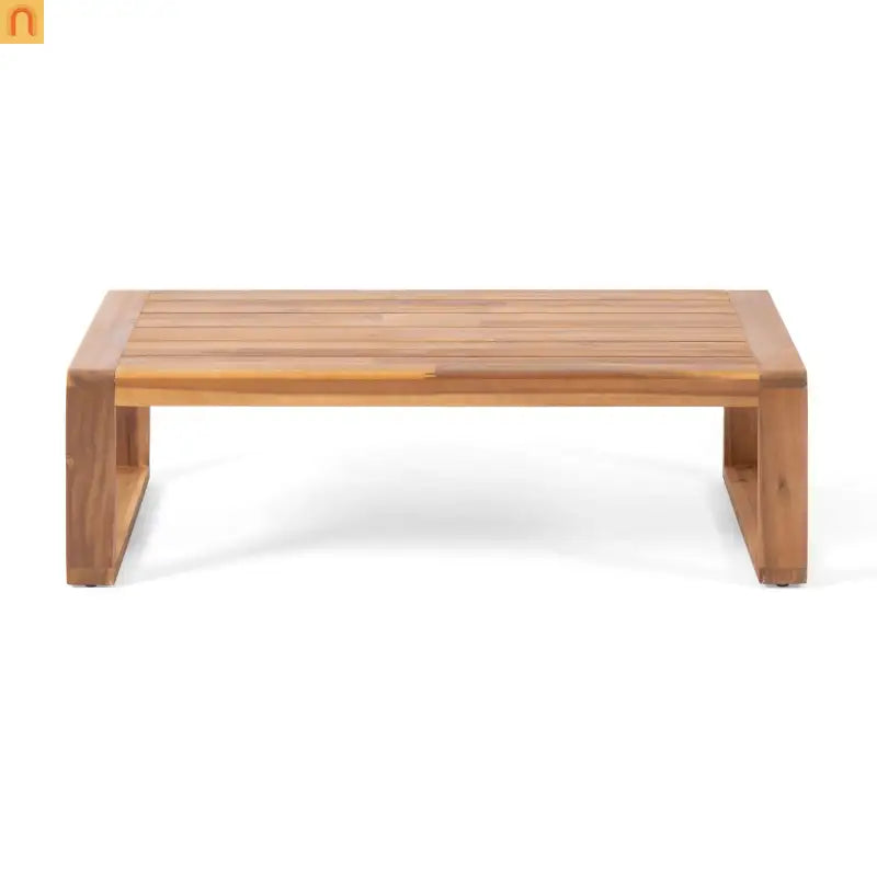Outdoor Loveseat Set Acacia Wood Gray Adirondack