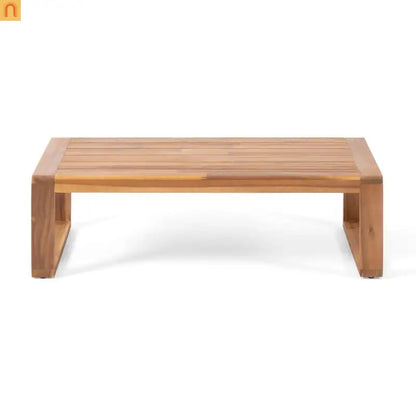 Outdoor Loveseat Set Acacia Wood Gray Adirondack