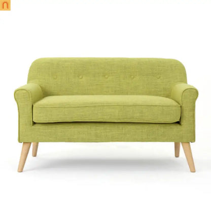 Loveseat Mid Century Modern Fabric Pale Green 50.75in