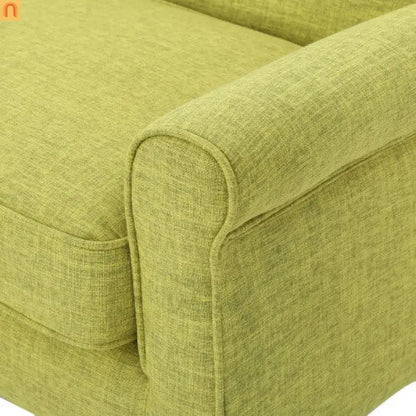 Loveseat Mid Century Modern Fabric Pale Green 50.75in