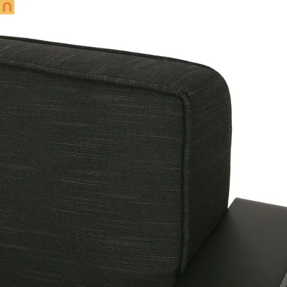 Outdoor Loveseat Aluminum Dark Gray Modern 57in