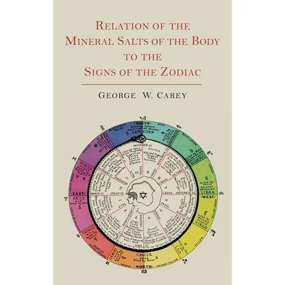 Relation of the Mineral Salts of the Body to the Signs of the Zodiac - Hardcover