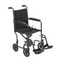 Steel Transport Wheelchair, Fixed Full Arms, 19" Seat