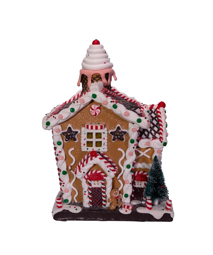Light-Up Claydough Gingerbread House - 14 Inches tall