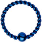 16G 3/8" Blue IP So Twisted Captive Style Seamless Ring