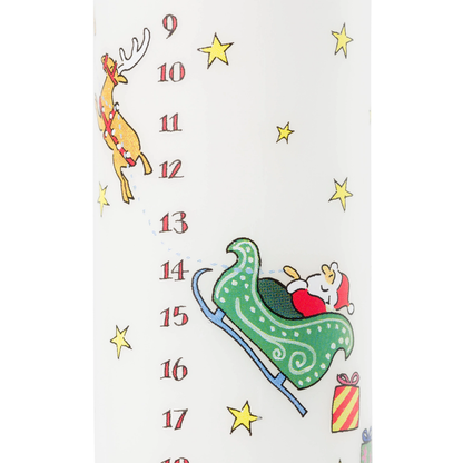 Santa's Sleigh Advent Large Pillar Candle