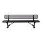 8FT Heavy-Duty Steel Bench With Backrest And Thermoplastic Coating (SAK23567)