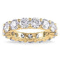 Luxury 6 CTTW Sterling Silver CZ Eternity Ring