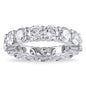 Luxury 6 CTTW Sterling Silver CZ Eternity Ring
