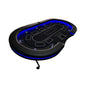 Luxury 94-Inch Foldable 10 Player Poker Table With LED, Wheels And Cup Holders (SAK24897)