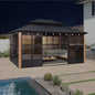 Alora Oasis Luxury Heavy-Duty Hardtop Sunroom With Aluminum Frame And LED Lights (SAK79102)