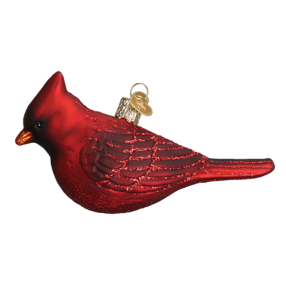Northern Cardinal Glass Ornament