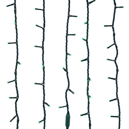 Jingle Bright 100 LED Light Set - Green - Green Wire