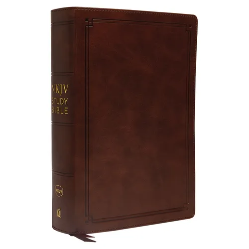 NKJV Study Bible, Imitation Leather, Brown, Red Letter Edition, Comfort Print: The Complete Resource for Studying God's Word - Imitation Leather