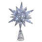 Twinkling Superbright LED Silver Starburst Treetopper