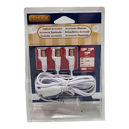 Lemax Power Expansion Cable - Type L to Type U - 3 Head - White