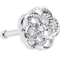 20G 1/4 Clear CZ Gem Fledgling Flower Nose Bone