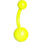14G 3/8 Yellow Glow In The Dark Effect Belly Ring