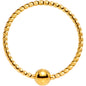 20G 3/8 Gold Tone Anodized So Twisted Captive Style Seamless Ring