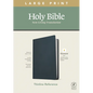 NLT Large Print Thinline Reference Bible, Filament Enabled Edition (Red Letter, Genuine Leather, Blue) - Leather