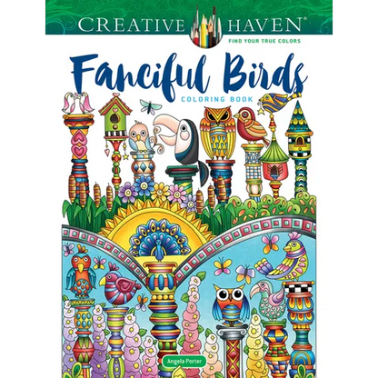 Creative Haven Fanciful Birds Coloring Book - Paperback