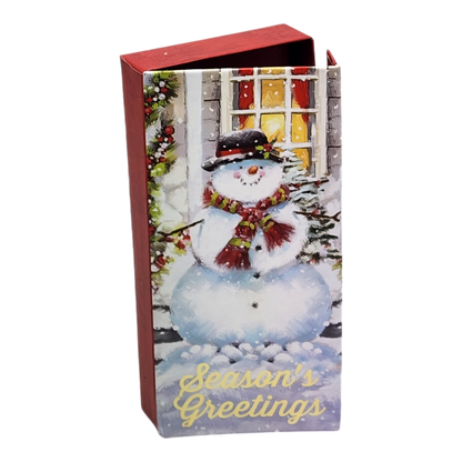 Money / Gift Card Holder - Season's Greetings Snowman