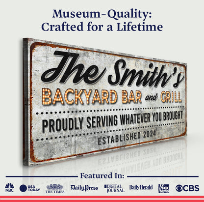 Backyard Bar & Grill Sign XX