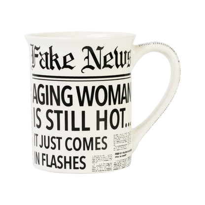 Fake News Aging Women Mug