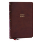 Nkjv, Single-Column Reference Bible, Verse-By-Verse, Brown Leathersoft, Red Letter, Comfort Print (Thumb Indexed) - Imitation Leather