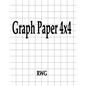 Graph Paper 4x4: 150 Pages 8.5" X 11" - Paperback