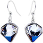 Bling Silver Plated Fishhook Earrings Created with Crystals