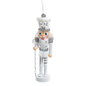 5 Inch Hollywood Nutcracker Ornament - White with Cane