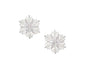 Silver Snowflake with Crystals Earrings