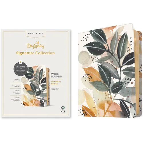 NLT Wide Margin Bible, Filament Enabled (Leatherlike, Autumn Leaves, Red Letter): Dayspring Signature Collection - Imitation Leather