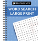 Brain Games - Word Search Large Print (Blue) - Spiral