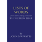 Lists of Words Occurring Frequently in the Hebrew Bible - Paperback