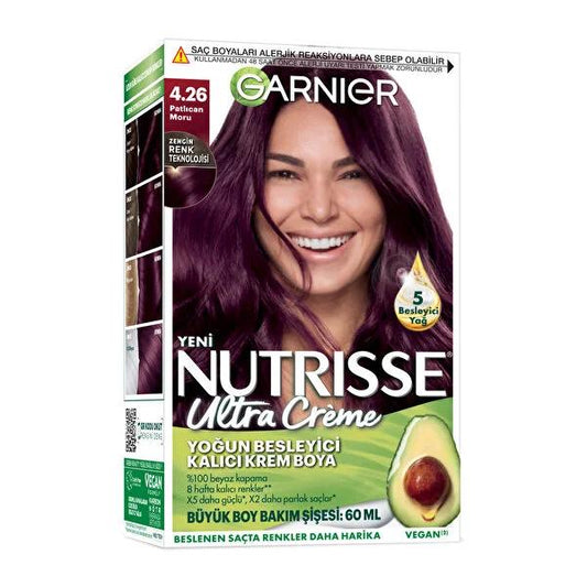 Garnier Nutrisse Nourishing Permanent Hair Dye - Vegan, Cruelty-Free, 100% White Hair Coverage