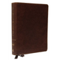 NKJV, Journal the Word Bible, Large Print, Bonded Leather, Brown, Red Letter Edition: Reflect, Journal, or Create Art Next to Your Favorite Verses - Bonded Leather
