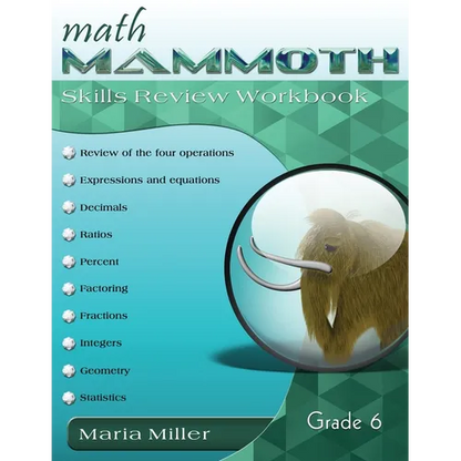 Math Mammoth Grade 6 Skills Review Workbook - Paperback