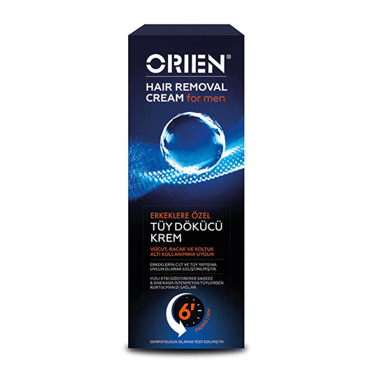 Orien Hair Removal Cream for Men - Dermatologically Approved, 3.38 fl oz