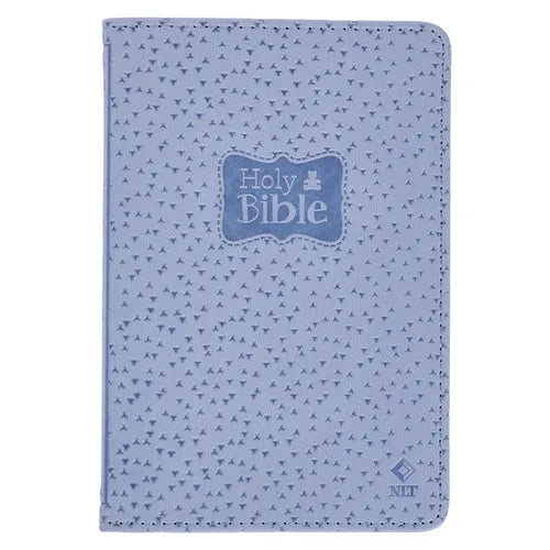 NLT New Testament with Psalms Keepsake Holy Bible for Baby Boys, New Living Translation, Blue - Leather