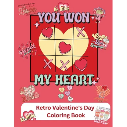 Retro Valentine's Day Coloring Book - Paperback
