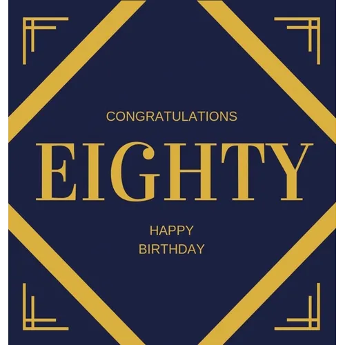 Happy 80th Birthday Guest Book (Hardcover): Happy 80th Birthday Guest book, party and birthday celebrations decor, memory book, eighty birthday, happy - Hardcover