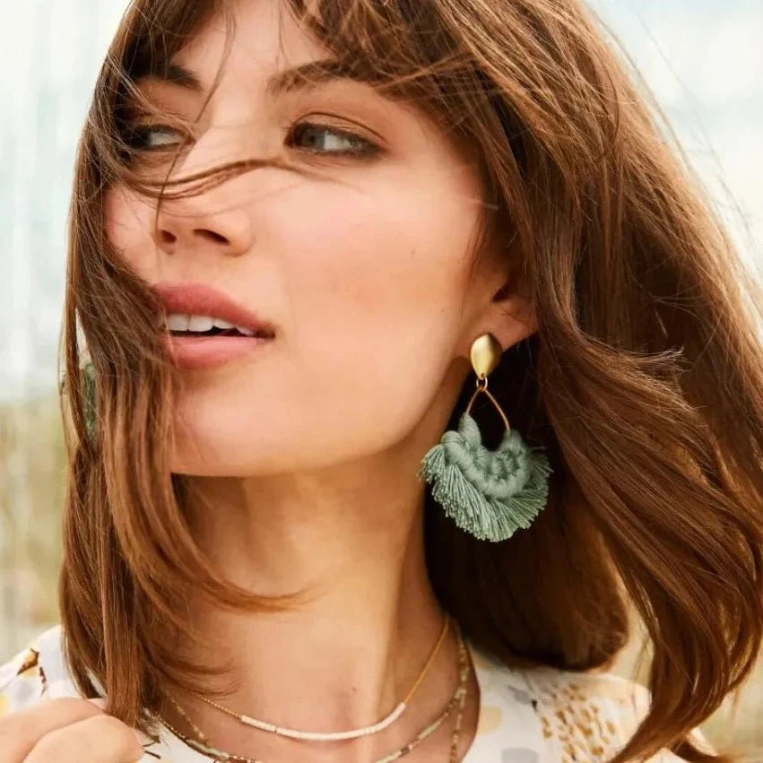 Macrame Earrings - Available in Four Colors
