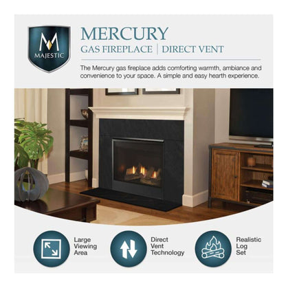 Majestic Mercury 32-Inch Direct Vent Natural Gas Fireplace [MERC32IN] (SAK15031)