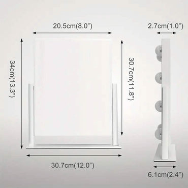 Makeup Mirror with 9 Bulbs, Adjustable Brightness and Smart Touch Control